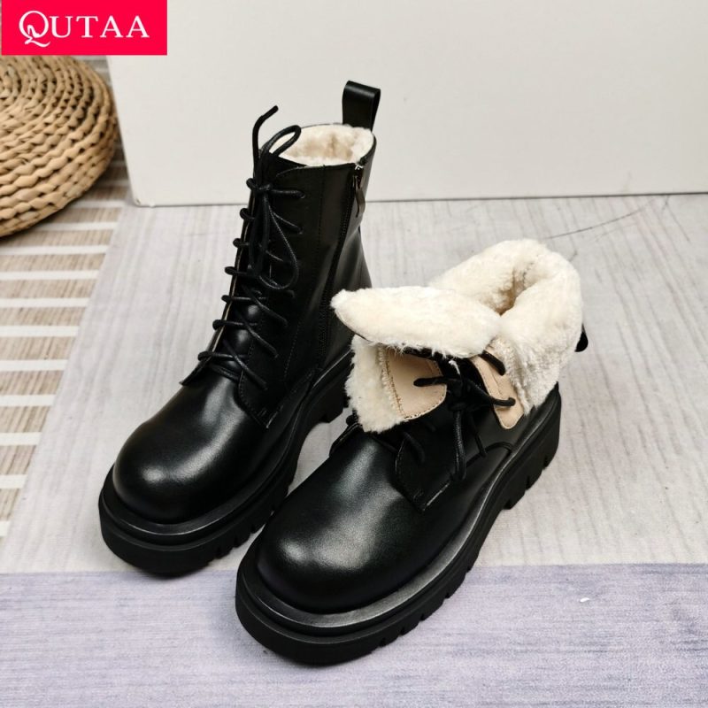 Vanessa's Women Motorcycle Boots Winter Warm Plus Plush Boots - Image 2