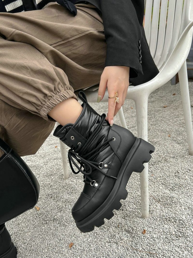 Vanessa's Fashion Ankle Snow Boots Lace-Up Women Ankle Boots - Image 4