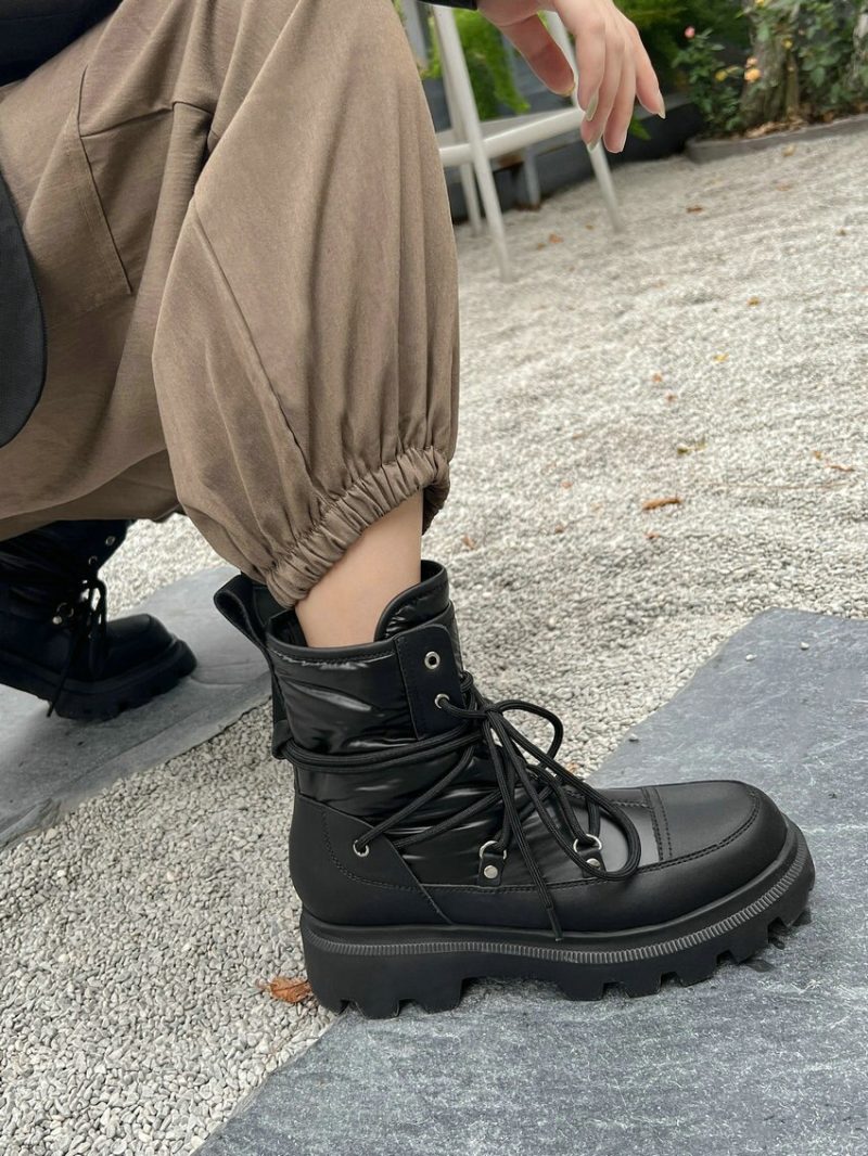 Vanessa's Fashion Ankle Snow Boots Lace-Up Women Ankle Boots - Image 5