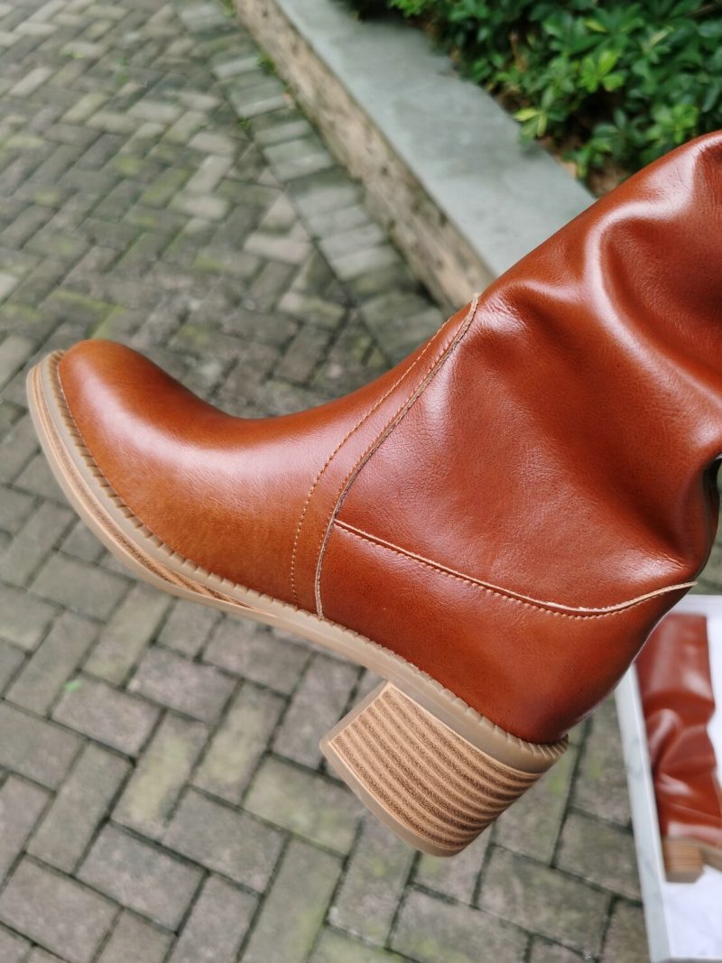 Vanessa's Fashion Women High Heels Knee Boots Platforms Casual Winter Boots - Image 5