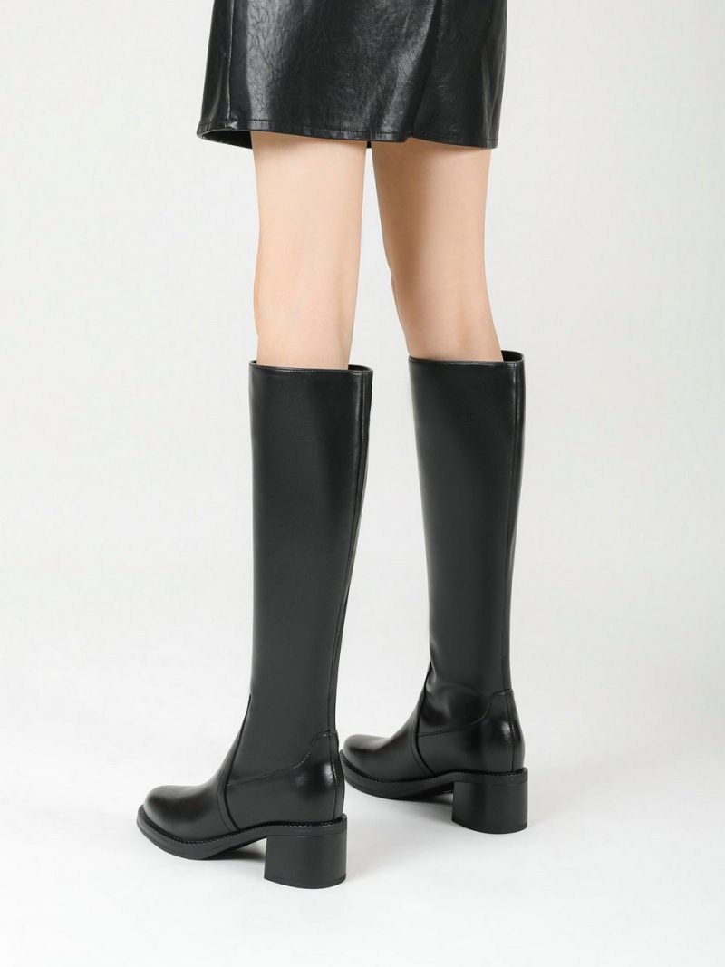 Vanessa's Fashion Women High Heels Knee Boots Platforms Casual Winter Boots - Image 6