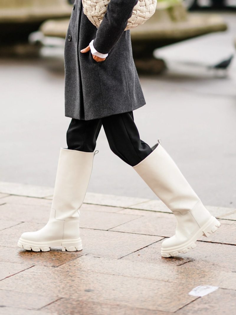 Vanessas 2023 Ins Women Knee High Boots Med Heel Genuine Leather Winter Boots - Image 2