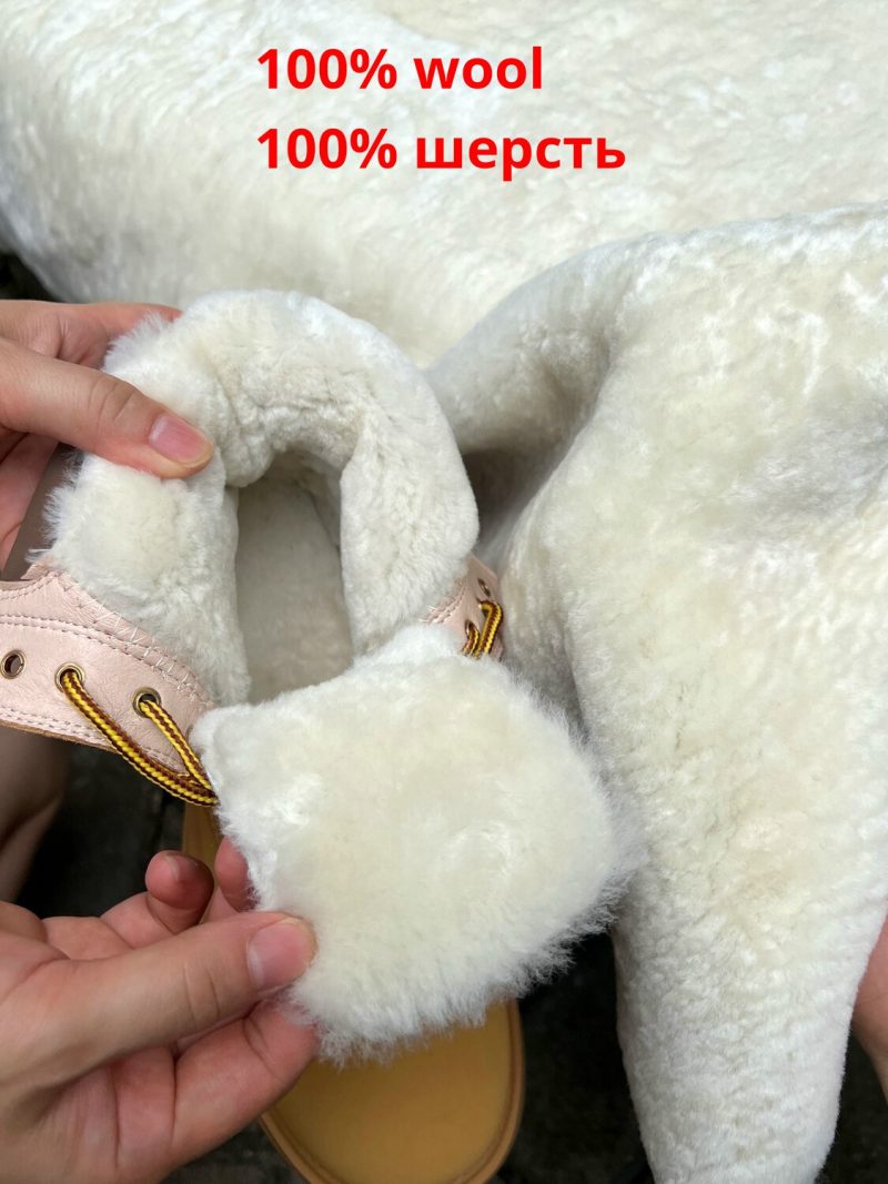 Vanessas 2023 Winter Casual Warm Wool Women Ankle Boots Genuine Leather Platforms Boots - Image 4