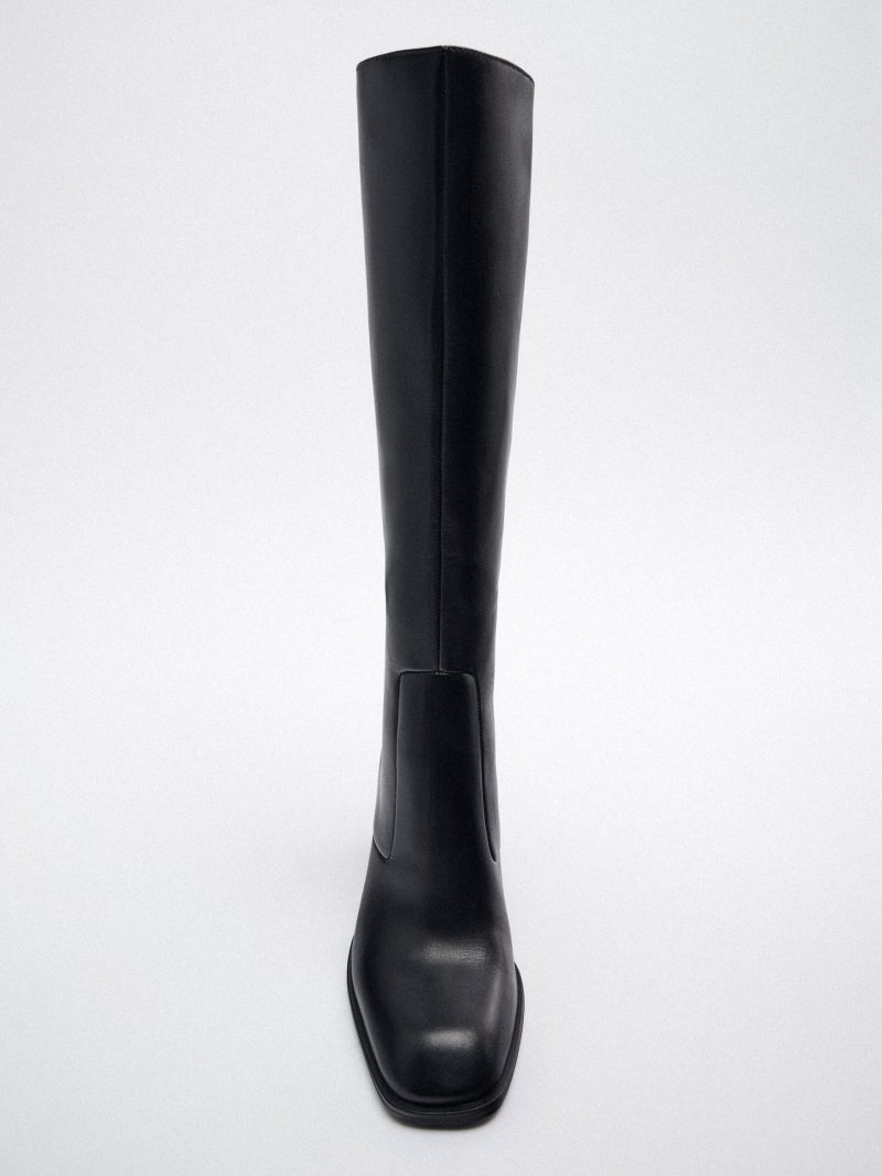Vanessas 2023 Women Knee High Boots Genuine Leather High Heels - Image 3