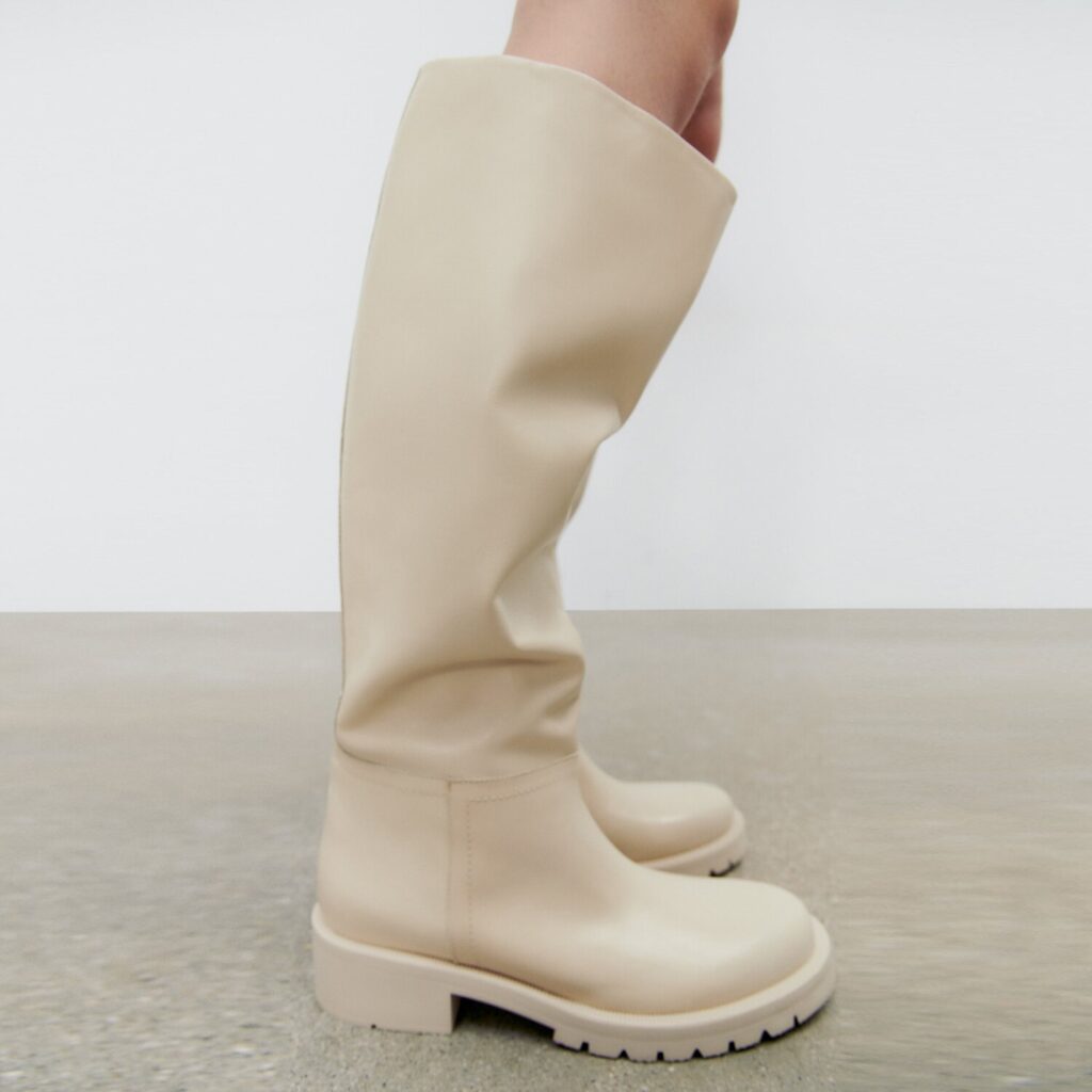 Vanessas Fashion Women Knee High Boots Full Cow Leather Warm Flats Thick High Heels - Image 6