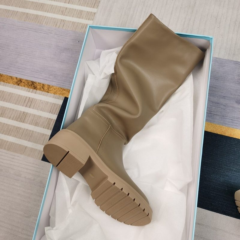 Vanessa's Fashion Women Knee High Boots Genuine Leather Warm Winter Thick Boots - Image 4