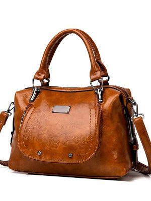 Retro Women Handbag Designer Women Bag High Quality Oil Wax Leather Ladies Crossbody Bag