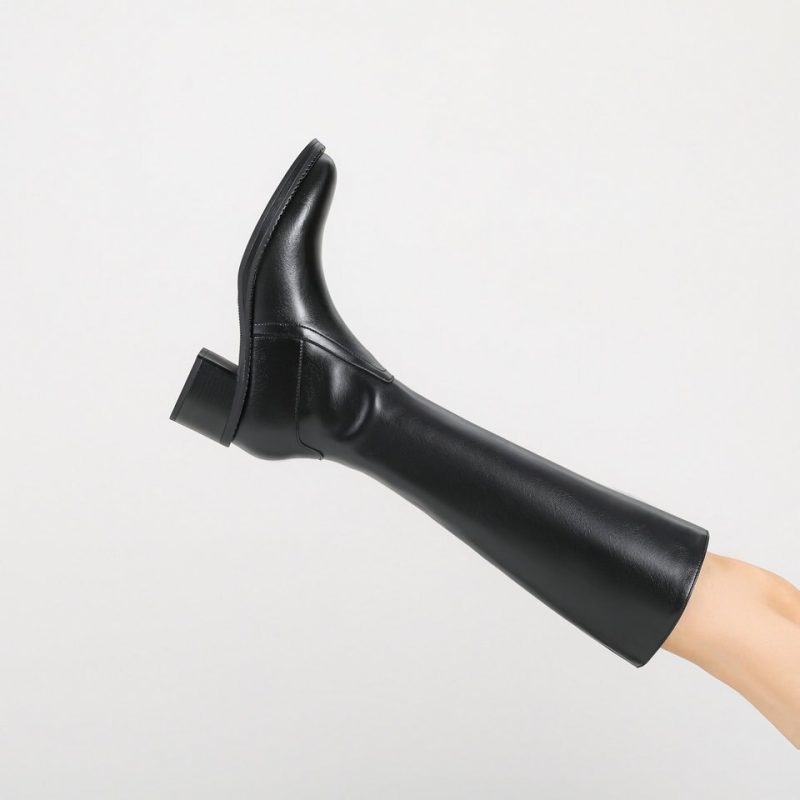 Vanessa's Fashion Women High Heels Knee Boots Platforms Casual Winter Boots - Image 9