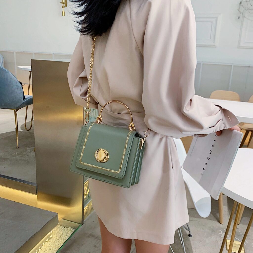 Solid Color Leather Mini Crossbody Bags For Women 2022 Summer Simple Shoulder Bag - Image 3