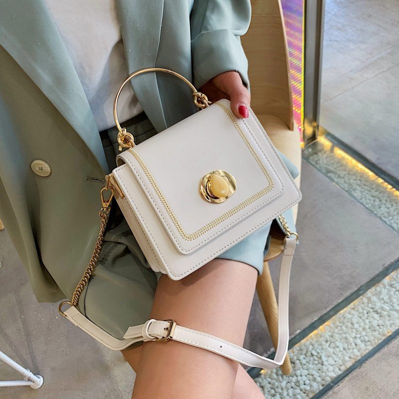 Solid Color Leather Mini Crossbody Bags For Women 2022 Summer Simple Shoulder Bag - Image 4