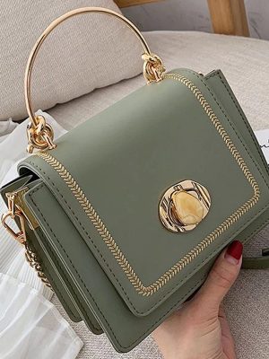 Solid Color Leather Mini Crossbody Bags For Women 2022 Summer Simple Shoulder Bag