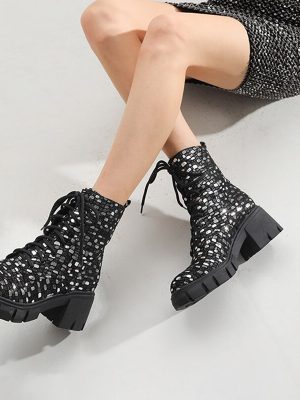 Women’s Bling Bling Plus Size Ankle Boots