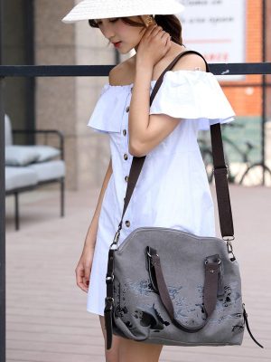 Vanessas’s Shoulder Bags Vintage Graffiti Canvas Handbags Famous Designer Female Shoulder Bags