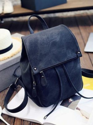 Vanessa’s Simple Style Leather Backpack for Teens