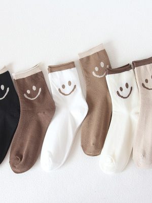 Vanessa’s Smiley Wool Socks – Thick Warm Harajuku Designer Socks