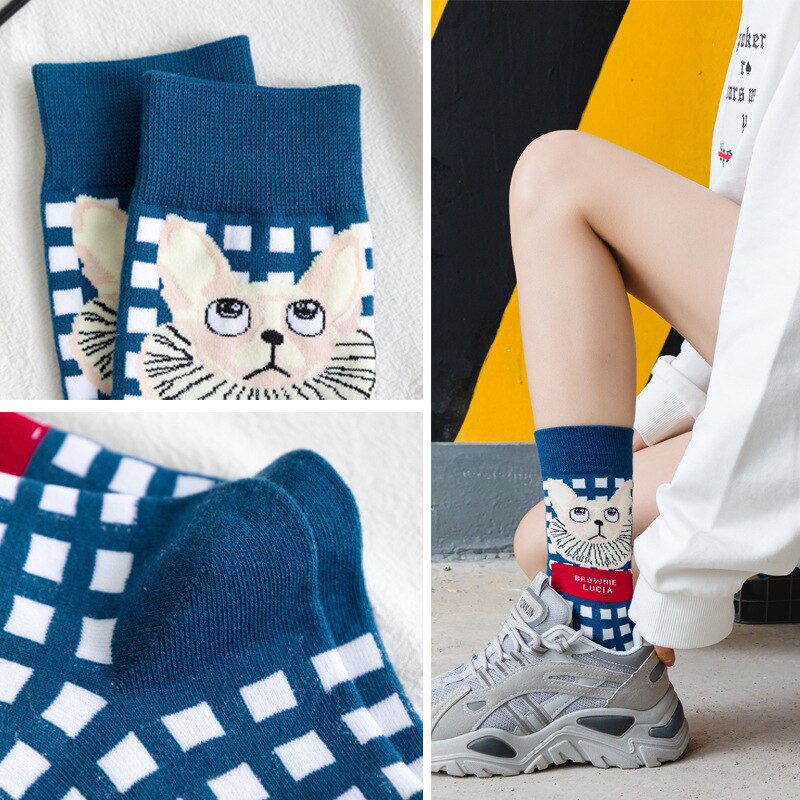 Vanessa's Colorful Vintage Knitted Socks for Women's Cool Style - Image 2