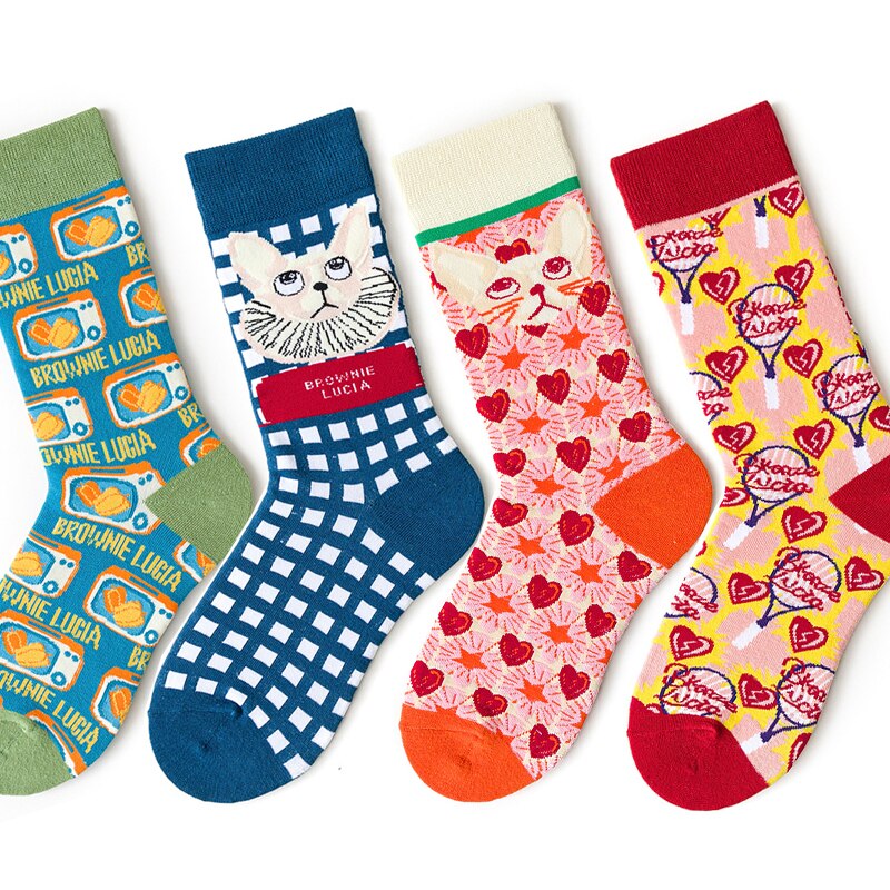 Vanessa's Colorful Vintage Knitted Socks for Women's Cool Style - Image 5
