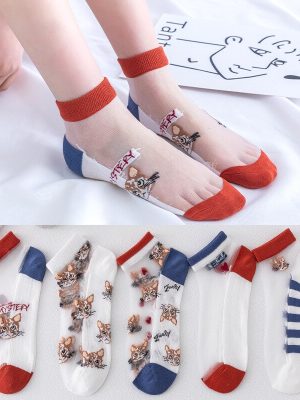 Vanessa’s 5 Pairs Cartoon Fruit Kawaii Cotton Silk Women’s Socks