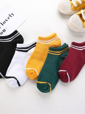 Women Cotton Socks Pink Cute Cat Ankle Socks – 5 Pairs Pack