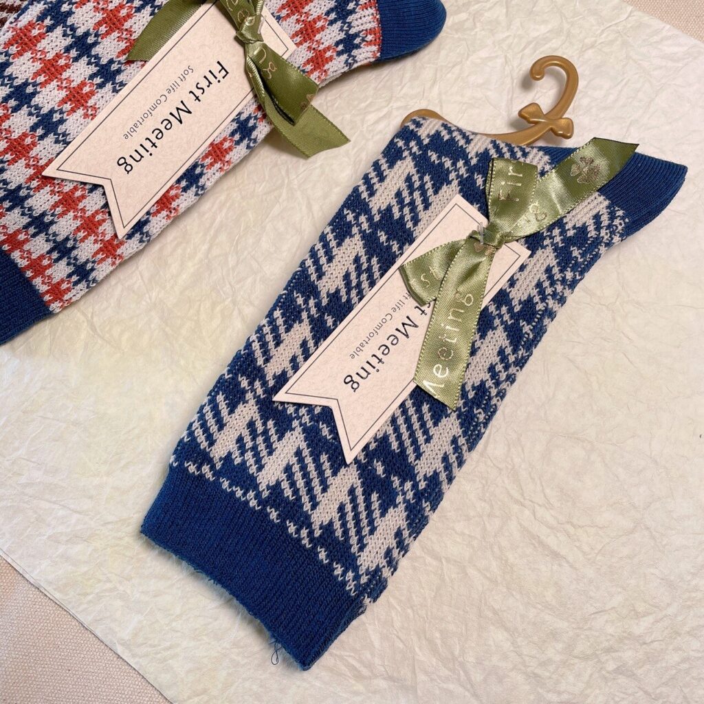 Vanessa's Double Needle Japanese College Style Cotton Tube Socks 5 Pairs - Image 4