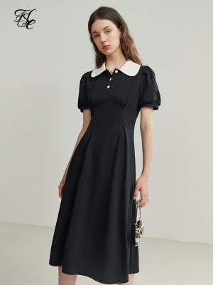 Summer New French Style Women’s Dress Peter Pan Collar