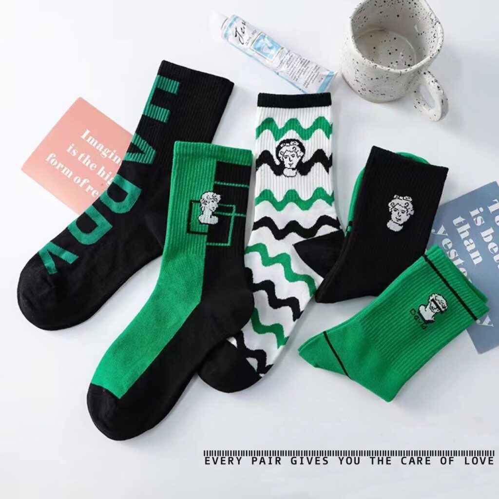 Unisex Hip Hop Unisex Happy Fruits And Cartoon Socks - Image 2