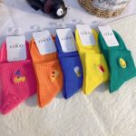 Vanessa's Colorful Cartoon Winter Cotton Unisex Socks with Creative Fashion Vine Graffiti - Pack of 5 Pairs - Image 2