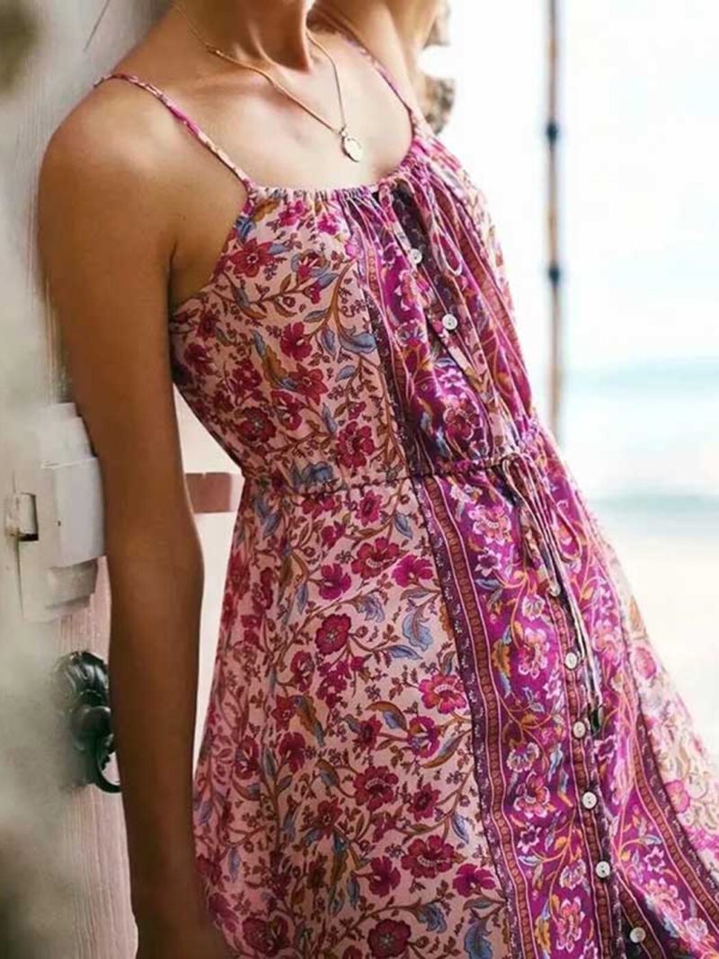 Sleeveless Sexy Strap Summer Dress Women A-Line Midi Dresses Female Long Boho Dress Casual Ladies Party Beach Dresses - Image 2