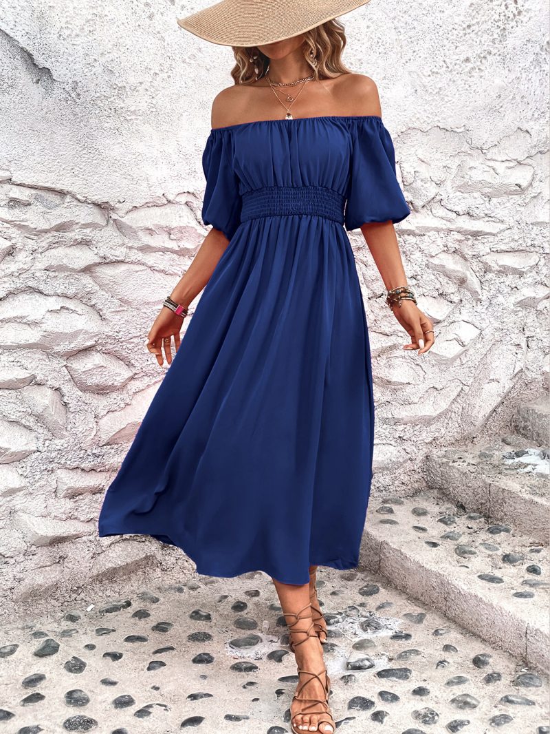 Women Clothing Puff Sleeve Square Collar Dress - Image 4
