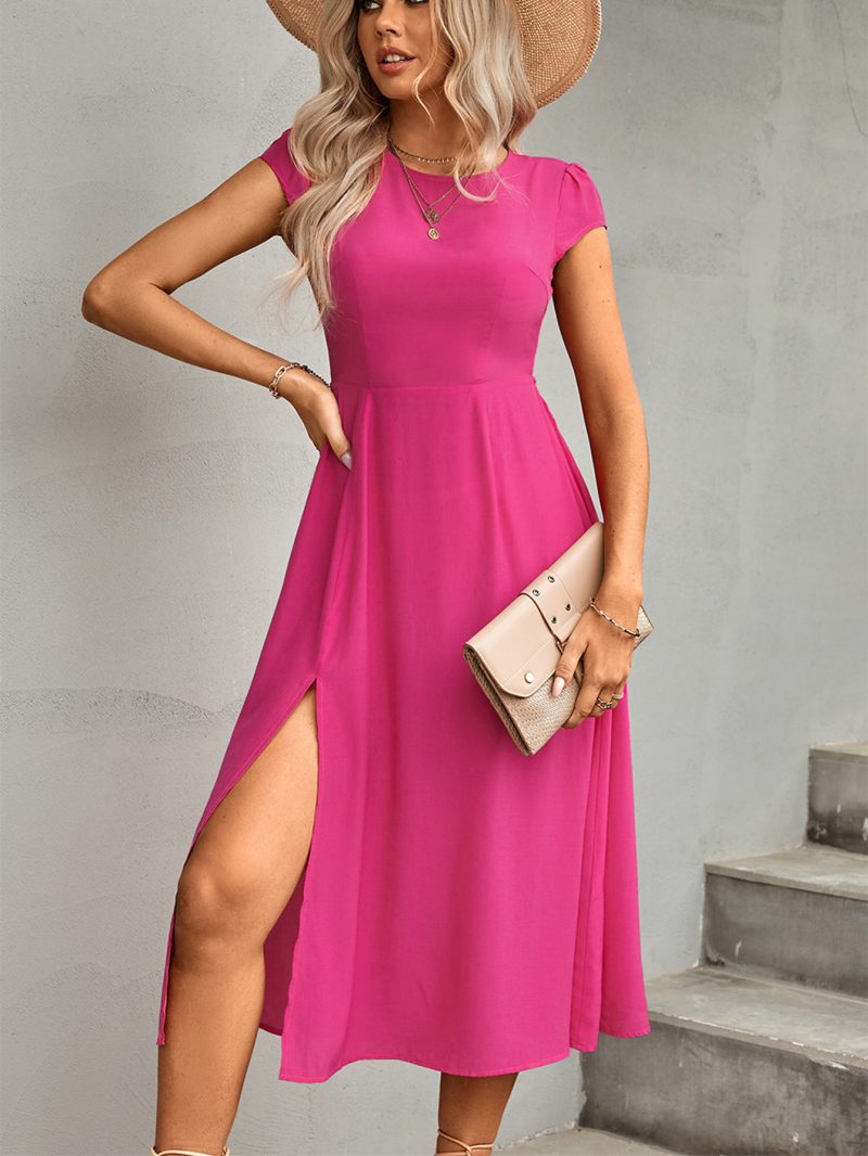 Popular Women Clothing Back Waist Hollowed out Dress - Image 2