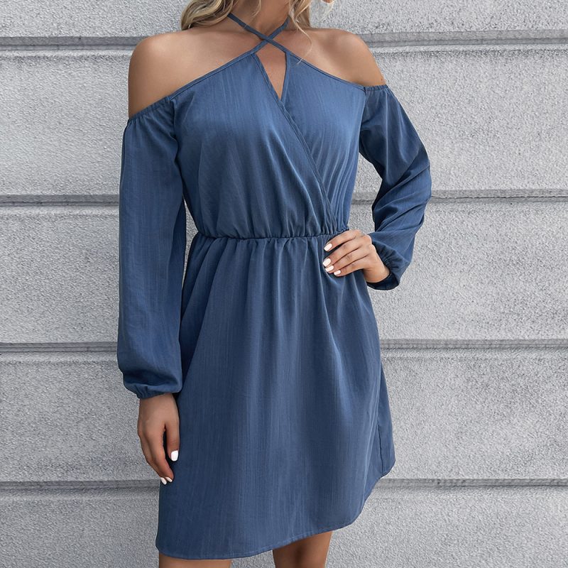 Women Clothing Spring Dress Women Sexy Backless Halter Dress Women - Image 3