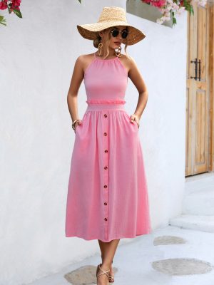 Women Clothing Backless Sexy Elegant Dress