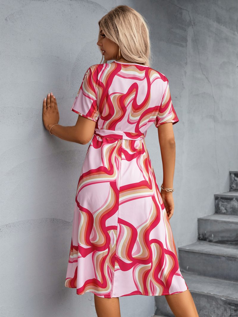 Women Clothing Corrugated Button Dress - Image 5