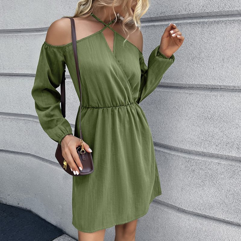 Women Clothing Spring Dress Women Sexy Backless Halter Dress Women - Image 2