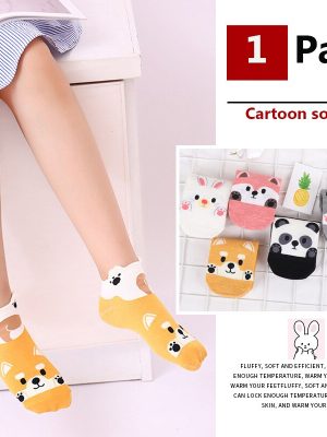 Vanessa’s Autumn Winter Animal Cotton Socks for Women’s Casual Style