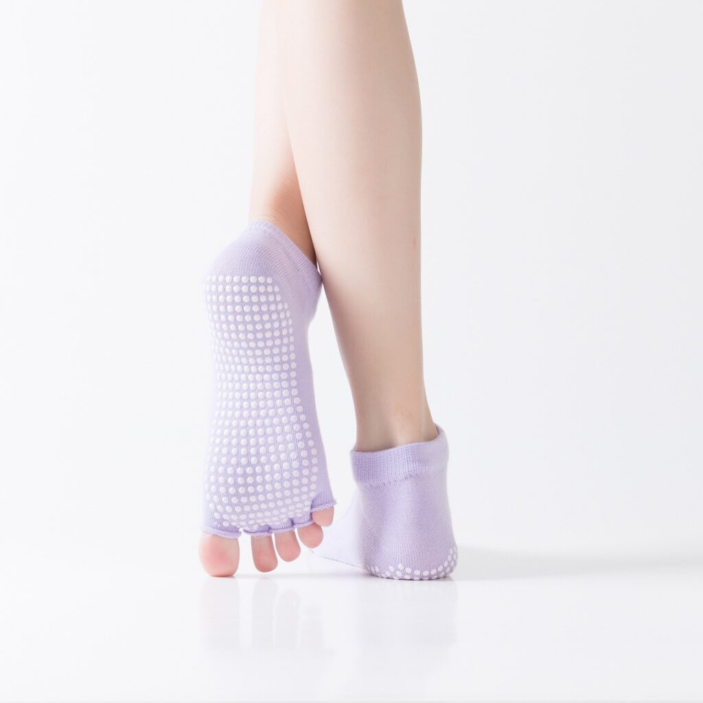 Vanessa's Toeless Non-Slip Grip Yoga Socks for Women, Fitness Sports Dance Socks - Image 2
