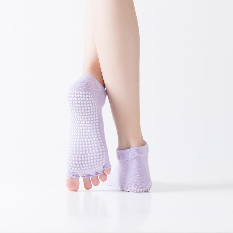 Vanessa's Toeless Non-Slip Grip Yoga Socks for Women, Fitness Sports Dance Socks - Image 2
