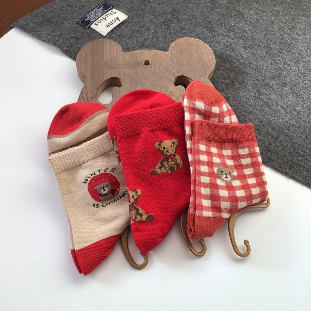 Vanessa's Cute Cartoon Cotton Women's Socks - 5 Pairs Japanese & Korean Style - Image 5