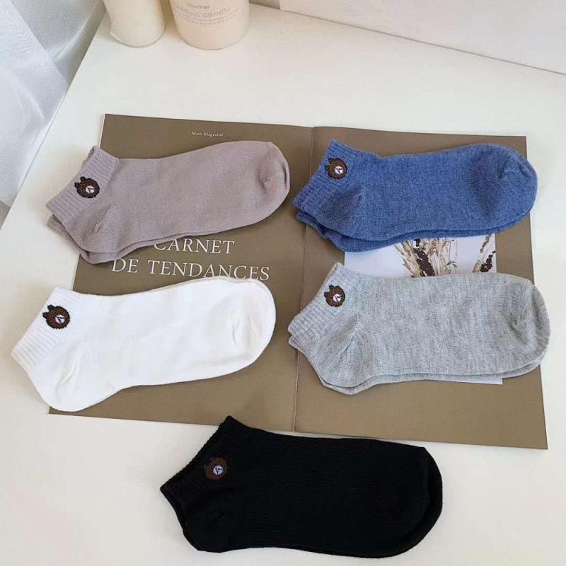 Vanessa's Bear Cotton Low-Cut Sports Boat Socks - Image 2