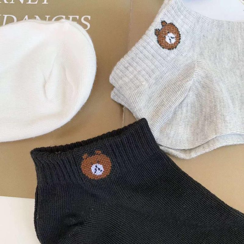 Vanessa's Bear Cotton Low-Cut Sports Boat Socks - Image 4