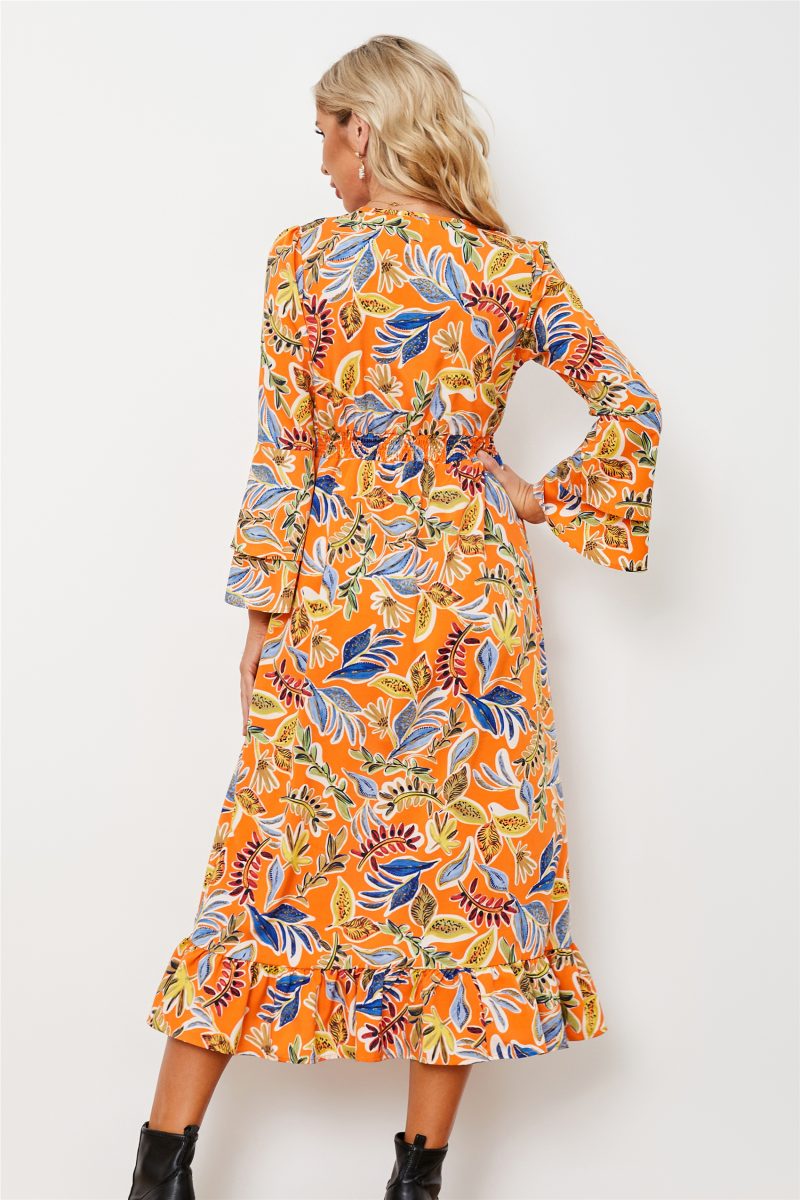 Long Floral Long Sleeve Dress - Image 2
