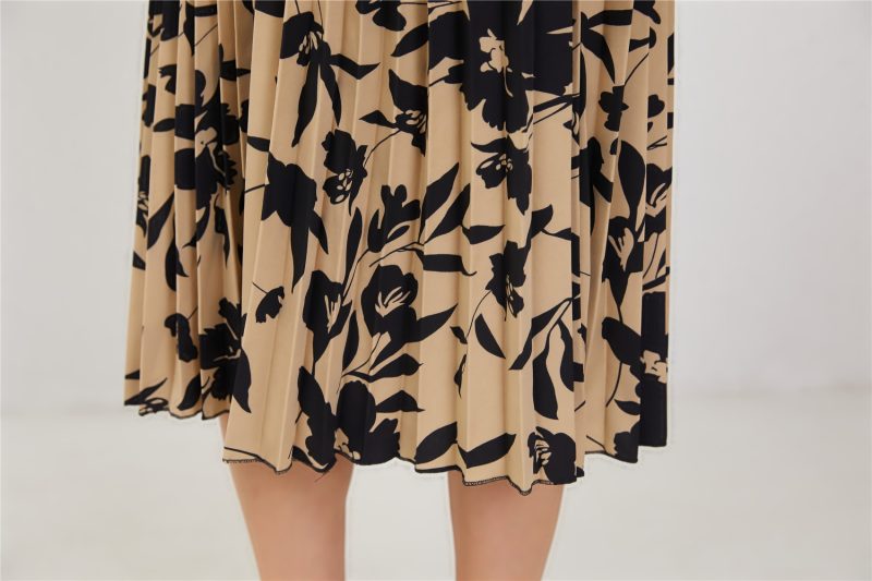 Summer Print Pleated Waist Dress - Image 8