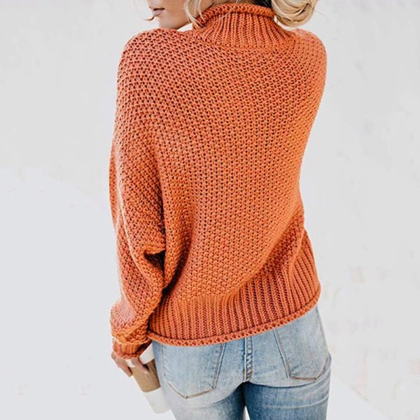 Autumn Winter Thick Thread Turtleneck Pullover - Image 3