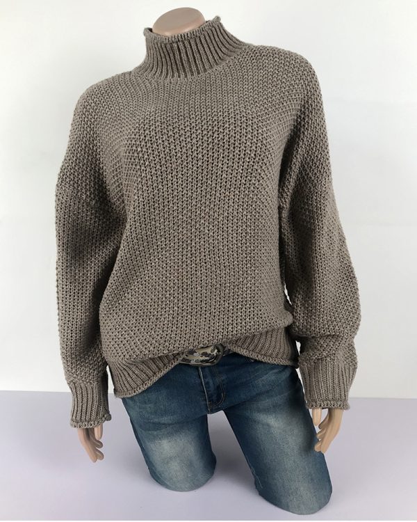 Autumn Winter Thick Thread Turtleneck Pullover - Image 6