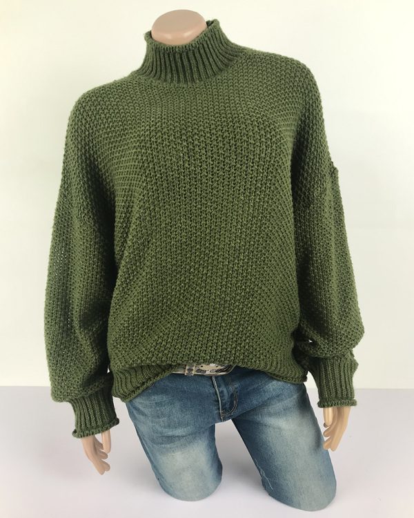 Autumn Winter Thick Thread Turtleneck Pullover - Image 7