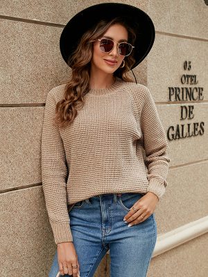 Round Neck Long Sleeve Sweater Top