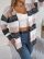 Striped Lantern Sleeve Cardigan