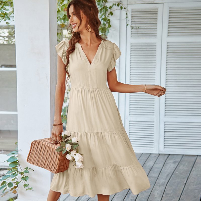 Sexy V-neck Babydoll Dress