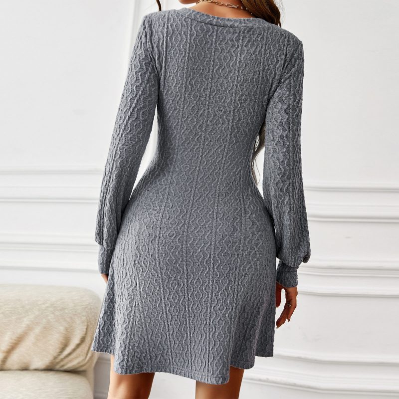 Sexy V-neck Waist Dress - Image 5