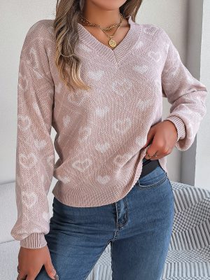 Sweet Love Lantern Sleeve Sweater – Autumn Winter Women’s Fashion